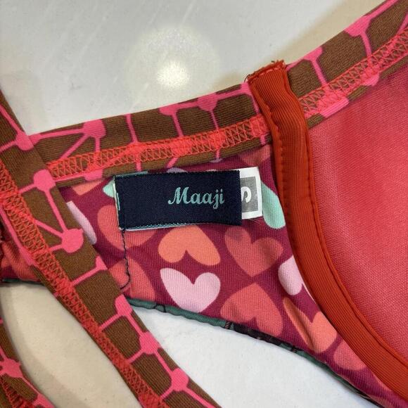 Maaji Turquoise, Magenta, Pink Bathing Suit Size Small - EUC - Picture 5 of 5
